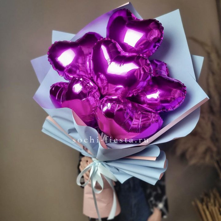 Букет из шаров сердец  в Комсомольске-на-Амуре