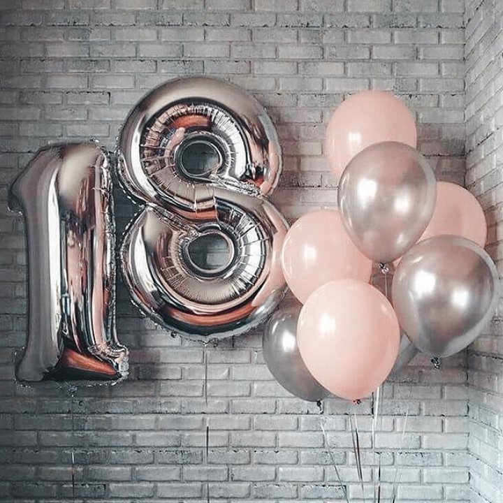 Фольгированный шар Серебряная Цифра в Комсомольске-на-Амуре