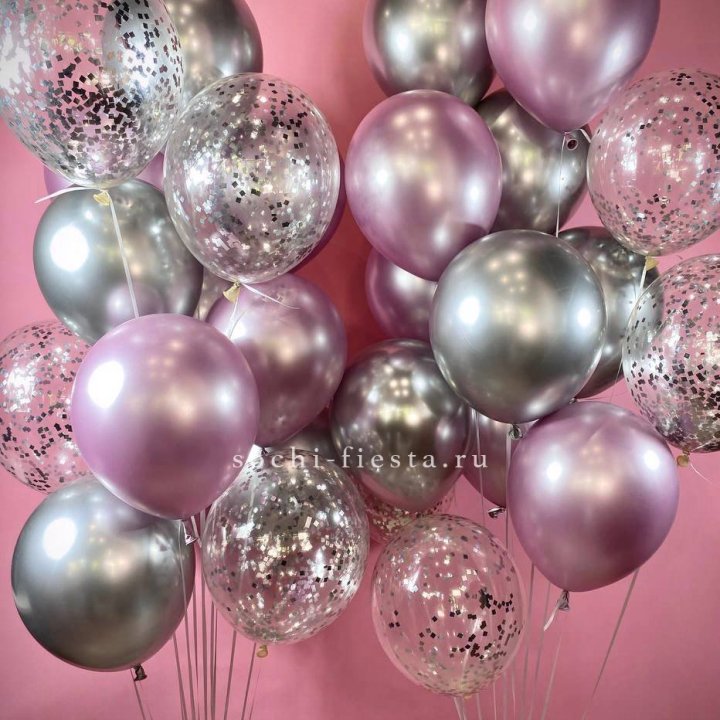 Фонтан шаров "Сильвер пинк" в Комсомольске-на-Амуре