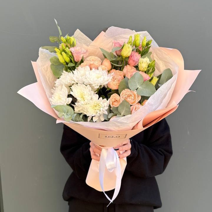 Букет "Персиковая нежность" в Комсомольске-на-Амуре