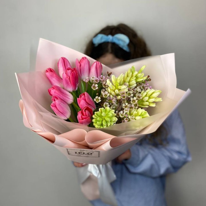  Дуо тюльпаны и гиацинты в Комсомольске-на-Амуре