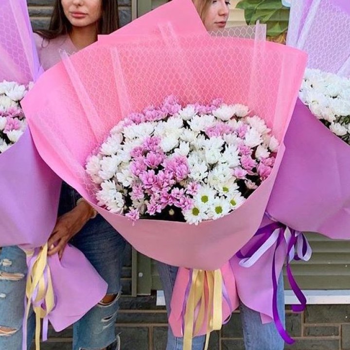 Букет хризантем №3 в Комсомольске-на-Амуре