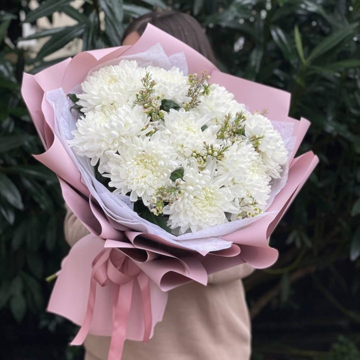 Букет хризантем №1 в Комсомольске-на-Амуре