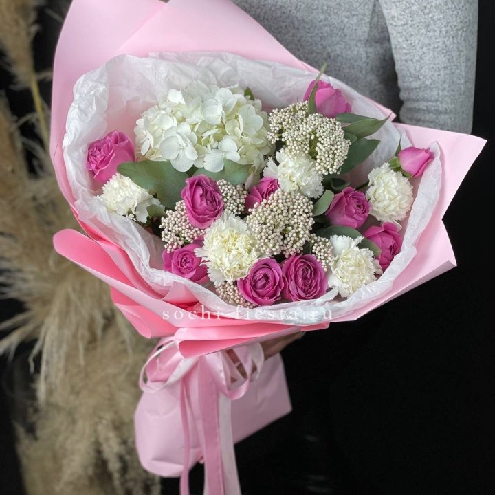 Букет с мисти бабблс №1 в Комсомольске-на-Амуре