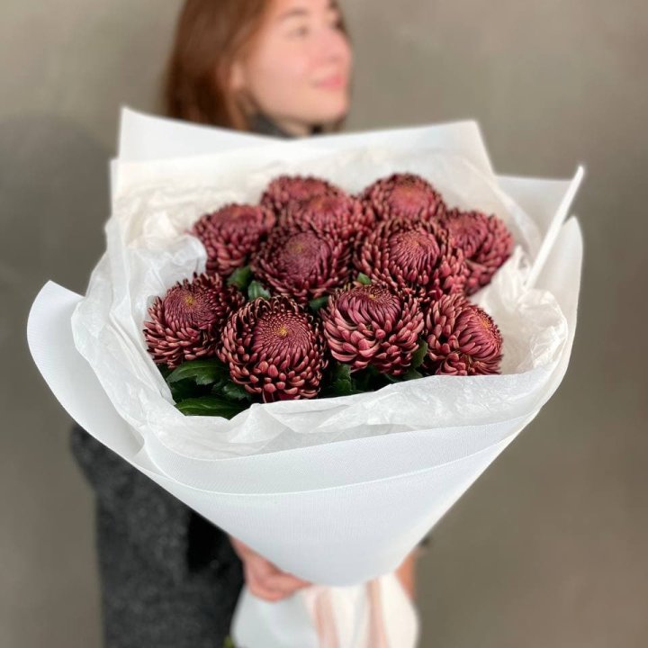 Букет хризантем "Касиопия" в Комсомольске-на-Амуре