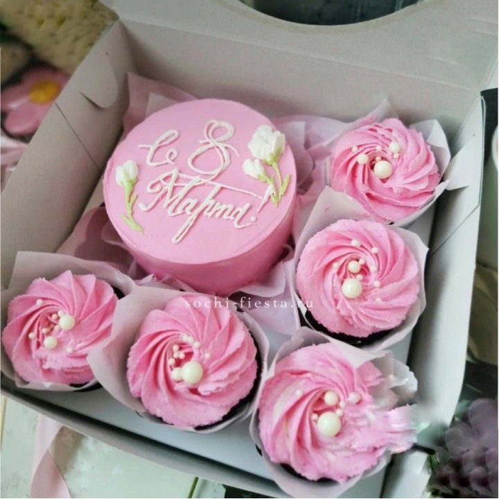 Капкейки и бенто-торт "8 марта!" в Комсомольске-на-Амуре