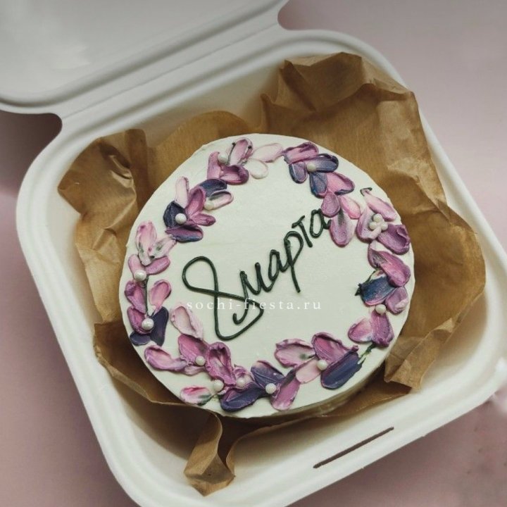 Бенто-торт "8 марта цветы"  в Комсомольске-на-Амуре