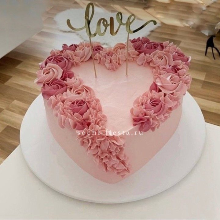 Торт "Сердце" 10 в Комсомольске-на-Амуре