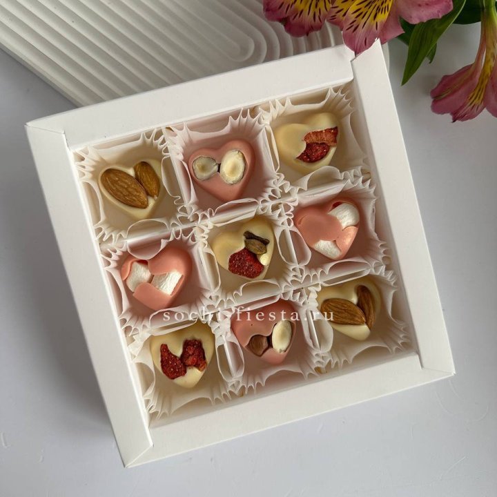 Набор конфет из бельгийского шоколада Сердца в Комсомольске-на-Амуре