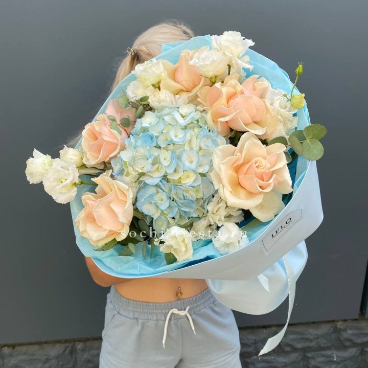 Сборный букет "Голубой закат" в Комсомольске-на-Амуре