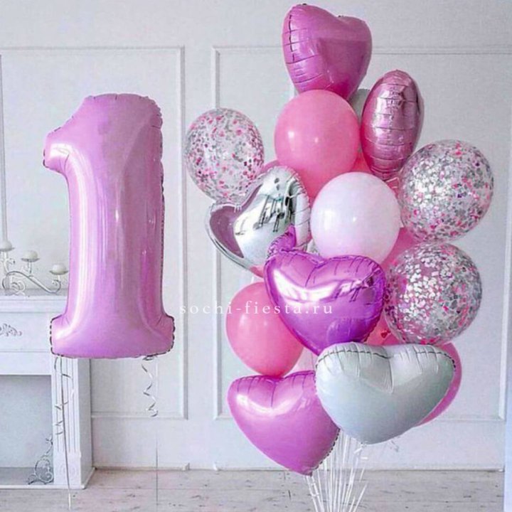 Набор шаров "С днем рождения" в Комсомольске-на-Амуре