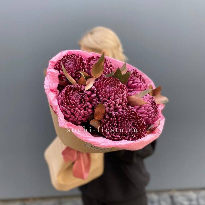 7 Хризантем Бигуди в золоте в Комсомольске-на-Амуре