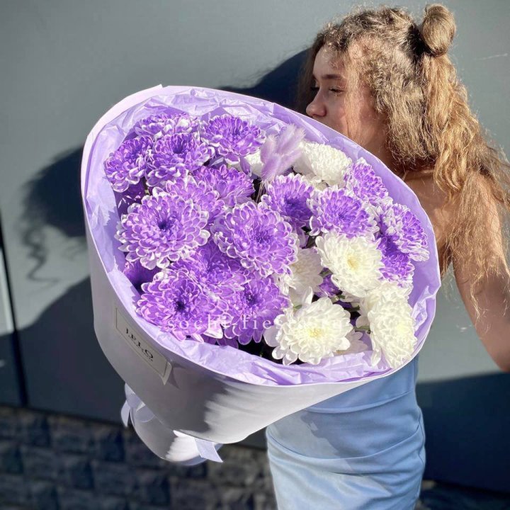  Букет хризантем "Сирена" в Комсомольске-на-Амуре