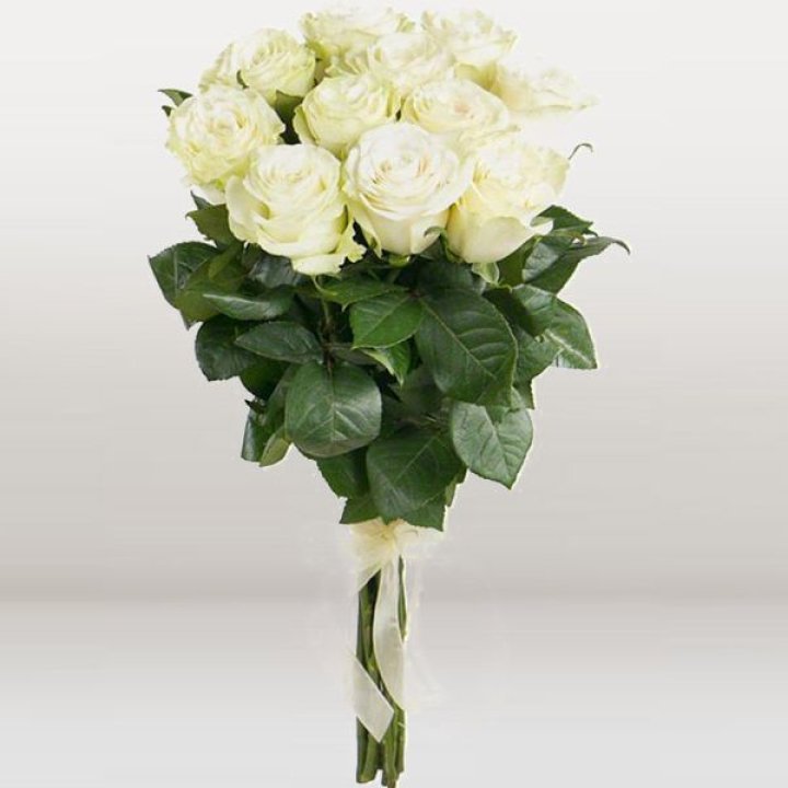 11 белых голландских роз в Комсомольске-на-Амуре