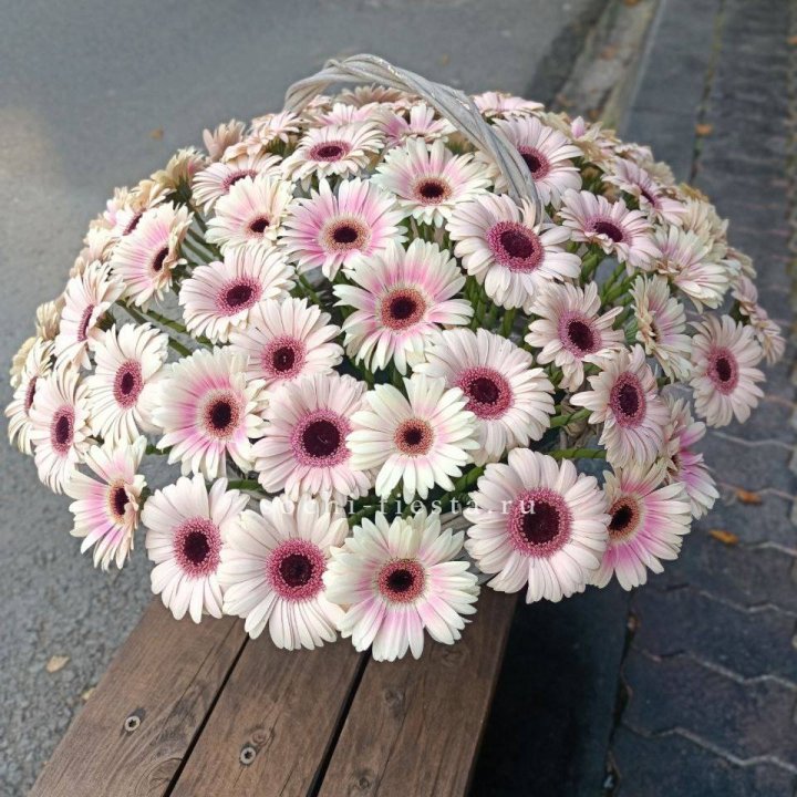 Корзина с герберами  в Комсомольске-на-Амуре