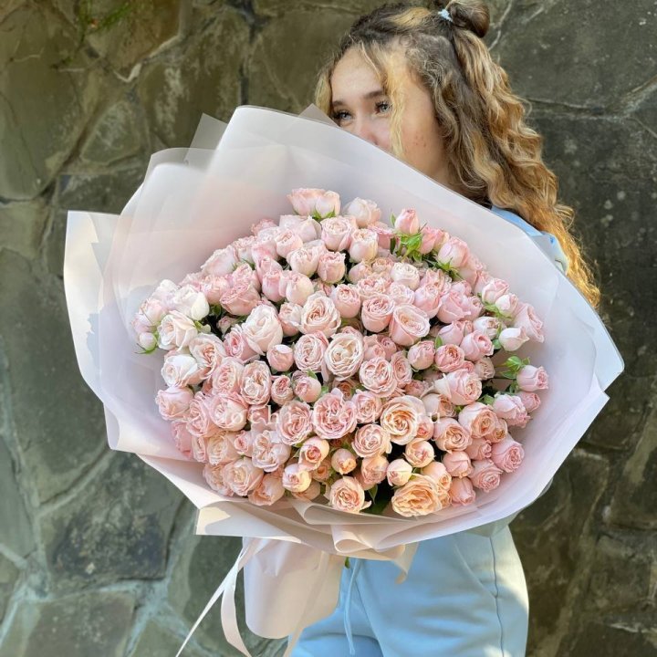 45 роза бомбастик Крем в Комсомольске-на-Амуре
