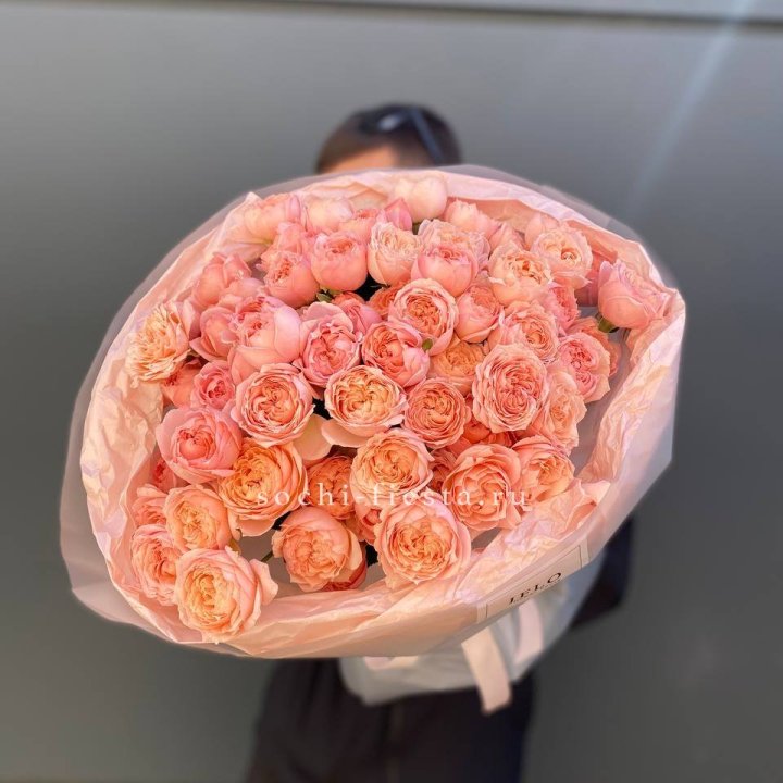 Букет из 21 пионовидной розы Джульетта в Комсомольске-на-Амуре
