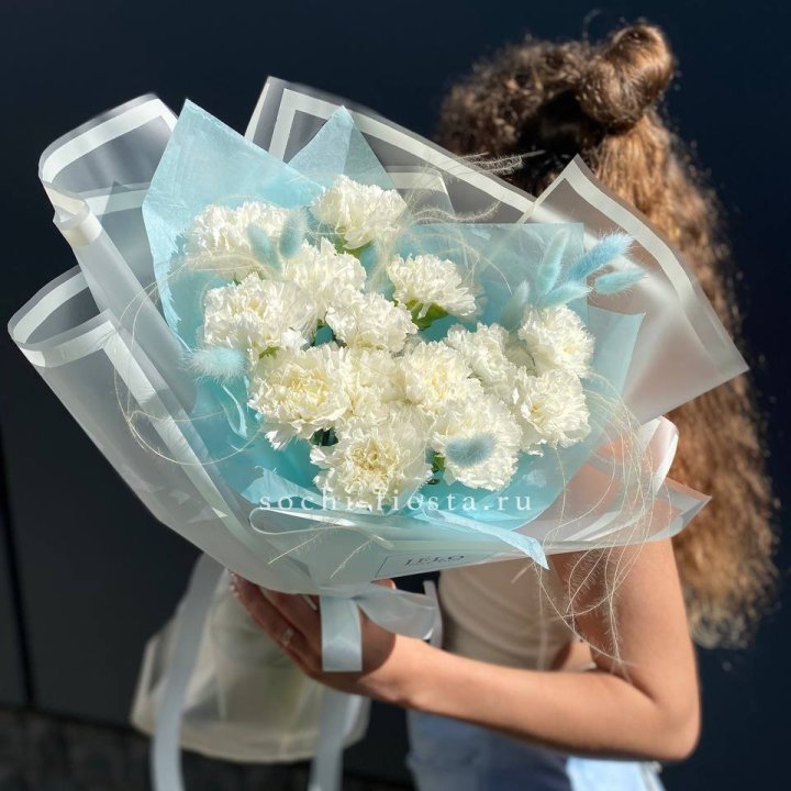 Воздушный букет из диантусов  в Комсомольске-на-Амуре