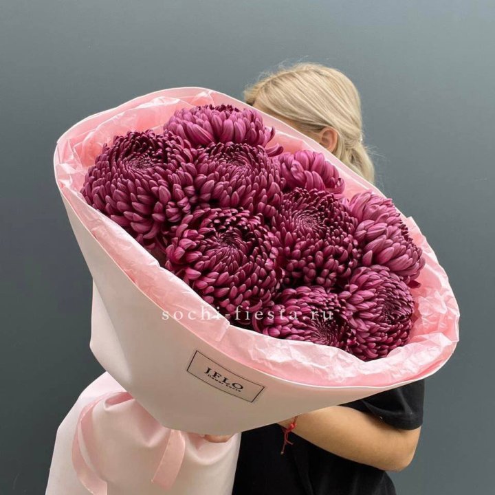 9 хризантем бигуди в Комсомольске-на-Амуре