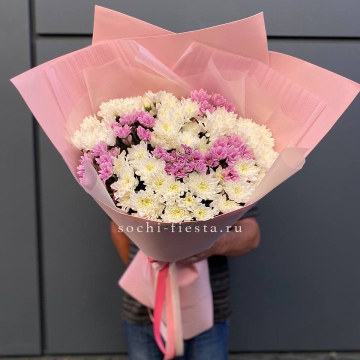  Букет хризантем- гигант  в Комсомольске-на-Амуре