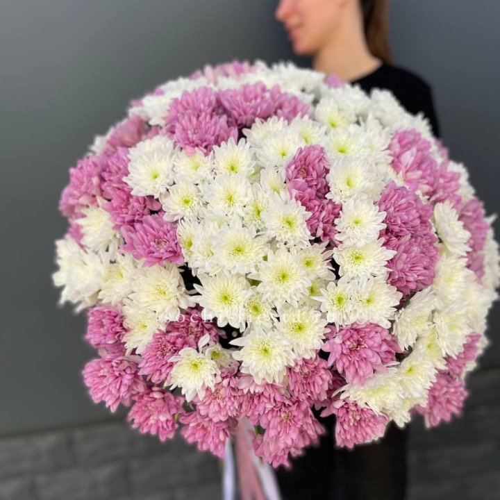  Букет 25 хризантем микс в Комсомольске-на-Амуре