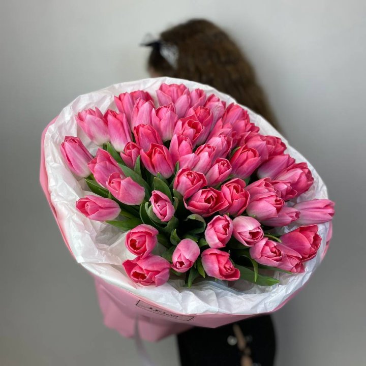 51 розовый тюльпан "Рози" в Комсомольске-на-Амуре