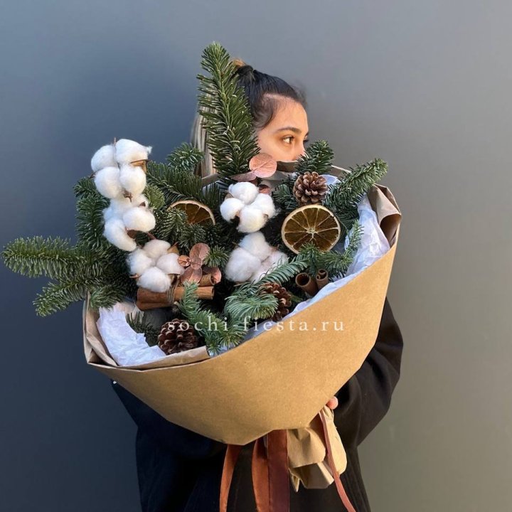 Зимний букет с нобилисом в Комсомольске-на-Амуре