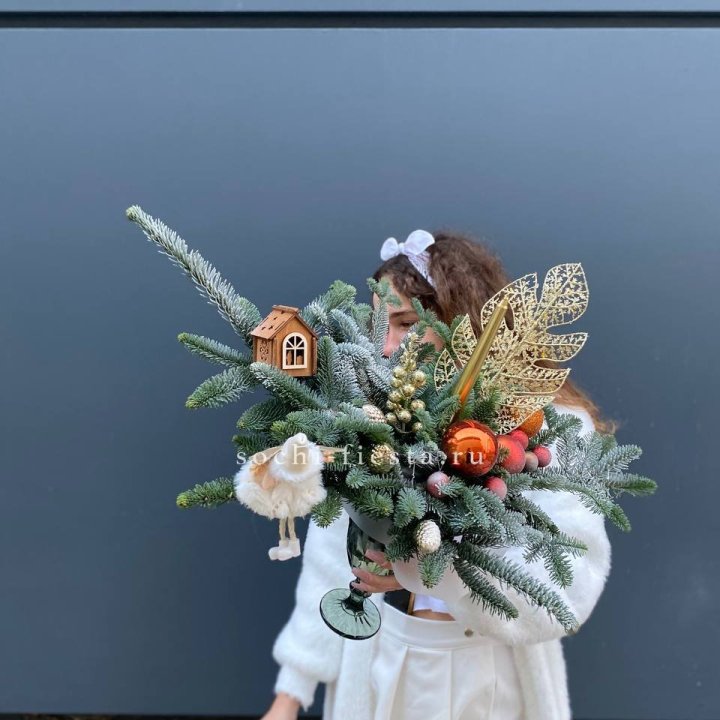 Композиция в бокале огненная  в Комсомольске-на-Амуре