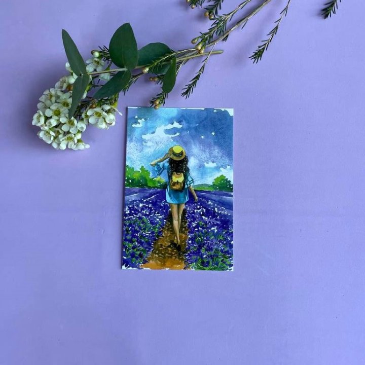 Открытка к букету "Цветочная дорога" в Комсомольске-на-Амуре