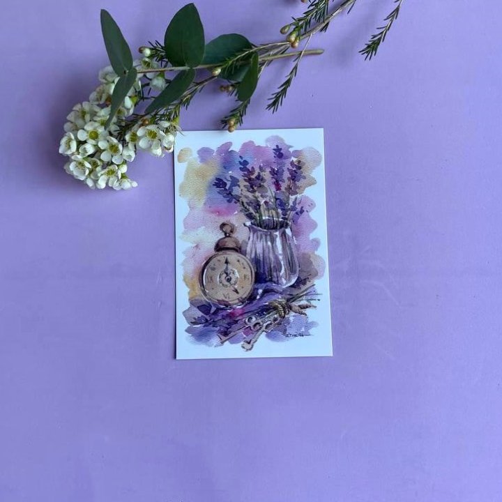 Открытка к букету "Часы" в Комсомольске-на-Амуре