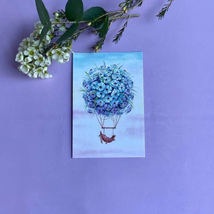 Открытка к букету "Флоростат" в Комсомольске-на-Амуре