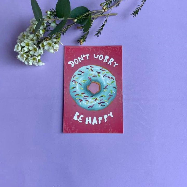 Открытка к букету "Не волнуйся..." в Комсомольске-на-Амуре