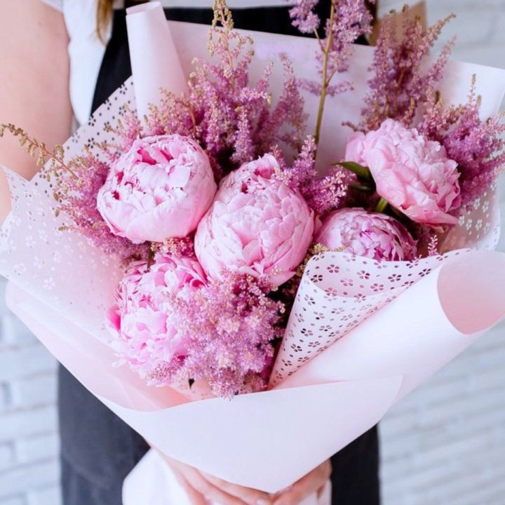 Букет пионов "Мелиса" в Комсомольске-на-Амуре