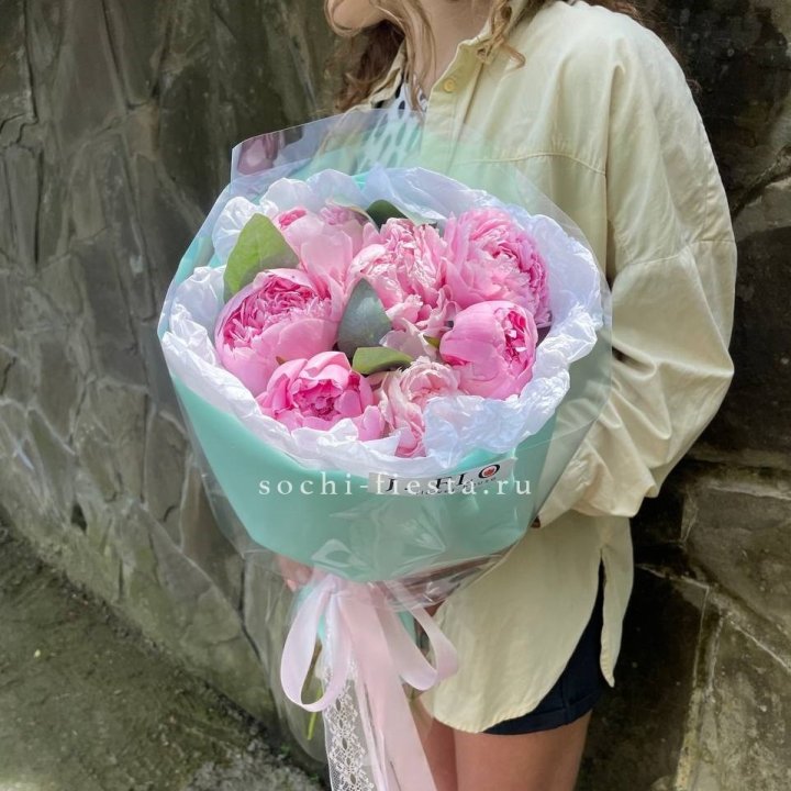 7 зефирных пионов в фоамиране в Комсомольске-на-Амуре