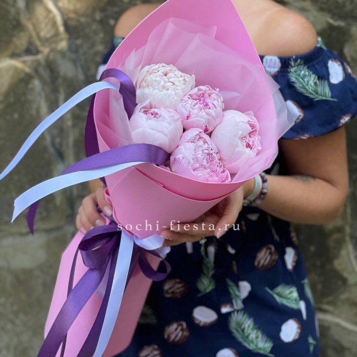 Букет пионов "НАЙ" в Комсомольске-на-Амуре