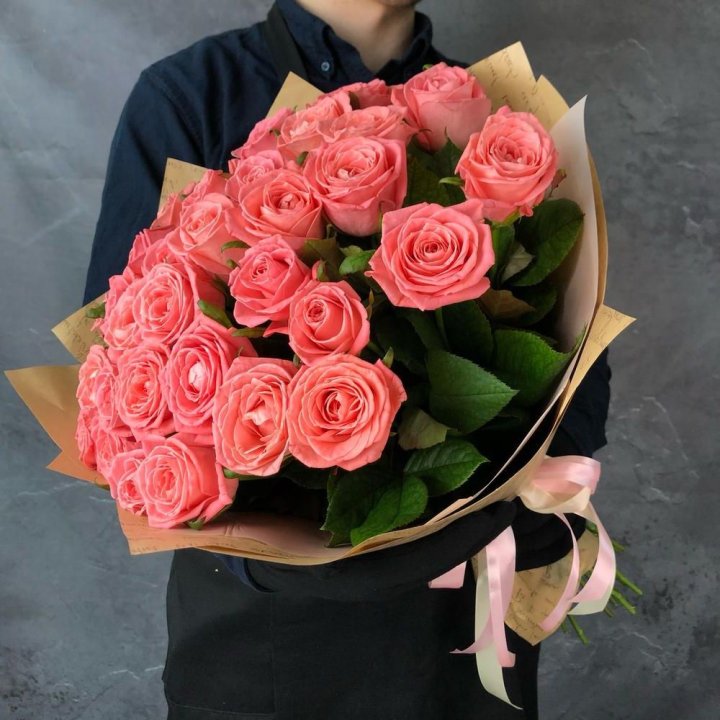 Букет роз "Карина" в Комсомольске-на-Амуре