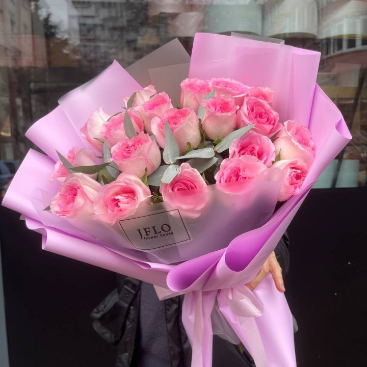  19 розовых роз в Комсомольске-на-Амуре