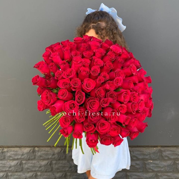 101 красная роза в Комсомольске-на-Амуре