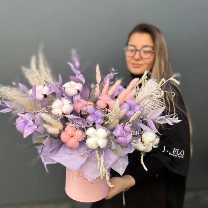 Авторский бокс с сухоцветами №4 в Комсомольске-на-Амуре