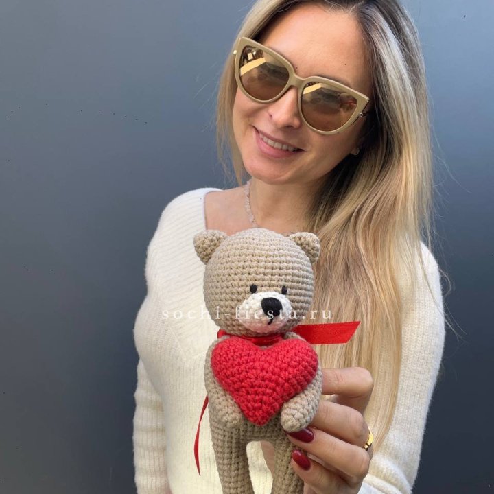 Мишка с сердцем ручной работы в Комсомольске-на-Амуре