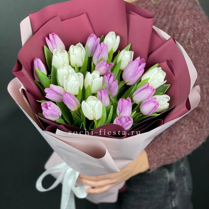 25 тюльпанов микс в Комсомольске-на-Амуре