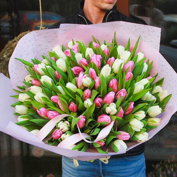 101 тюльпан микс в Комсомольске-на-Амуре